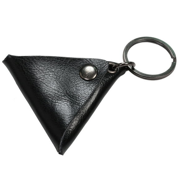 FOLOYORI Guitar Shaped Guitar Pick Storage 1Set in Black Leather for Travel and Concerts