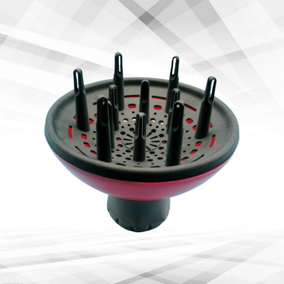 FOLOYORI Hair Dryer Nozzle Diffuser 1Pcs Round Simple Design Black 6.1*5.1in Air Diffusion Diy Users Salon Use