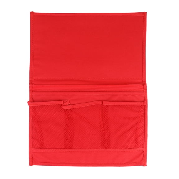 FOLOYORI Large Capacity Red Bedside Storage Bag Hanging Pouch Organizer for Home and Hospital Use