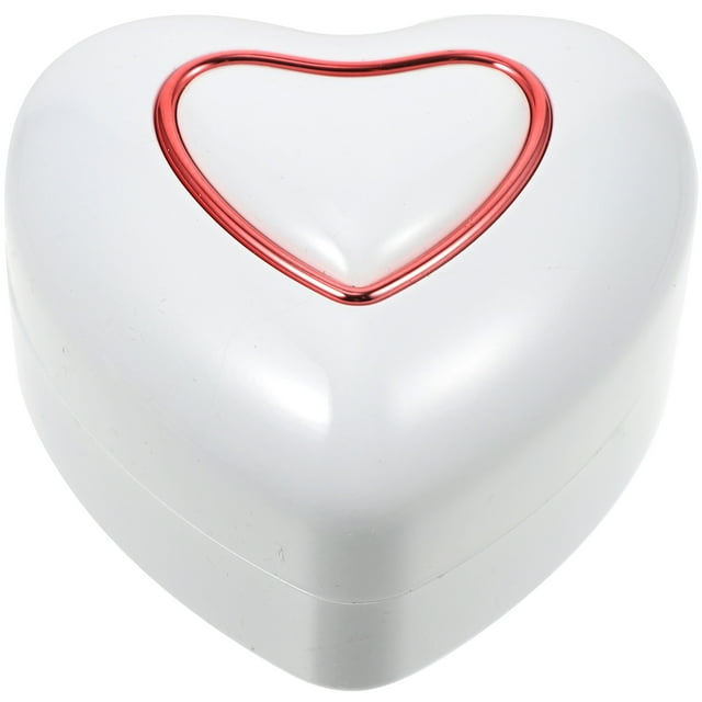 FOLOYORI Heart Shaped Jewelry Box with LED Light 1Set for Couples on Special Occasions