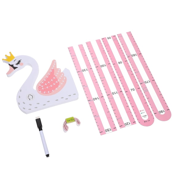 FOLOYORI height ruler for wall kids Height Measure Gauge Pink 1 Set Wall Sticker