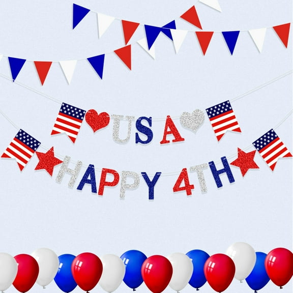 FOLOYORI 2Sets Party Decoration Paper Bunting Flags Assorted Colors for Festival and Celebration