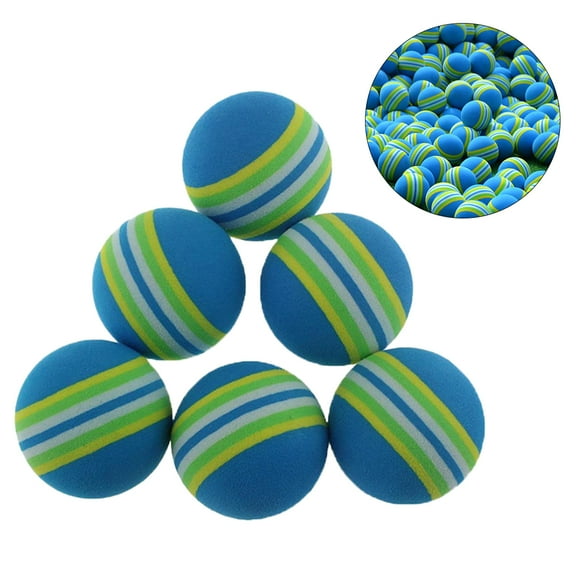 FOLOYORI Indoor Baseball Training 8Pcs EVA Round Practice Ball Flexible Blue