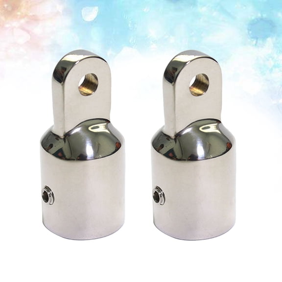 FOLOYORI Marine Fittings Pipe End Cap 316 Stainless Steel 2Pcs 1.10X1.10X2.16in for Boat Rail Fittings