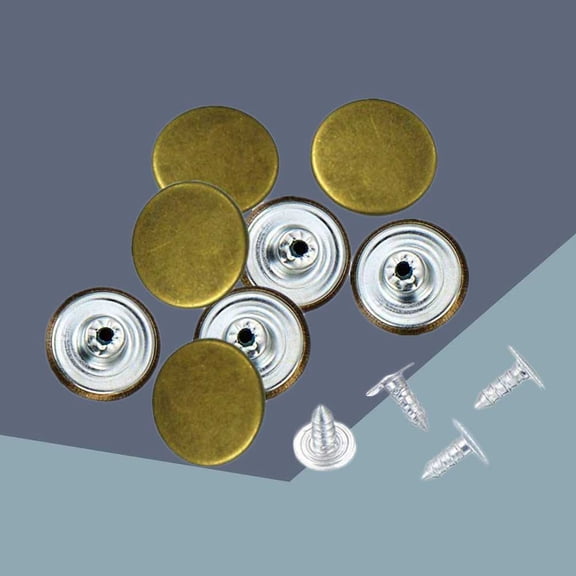 FOLOYORI Metal Buttons for Clothing 40 Sets Jeans Button Fasteners Durable No Sewing Required