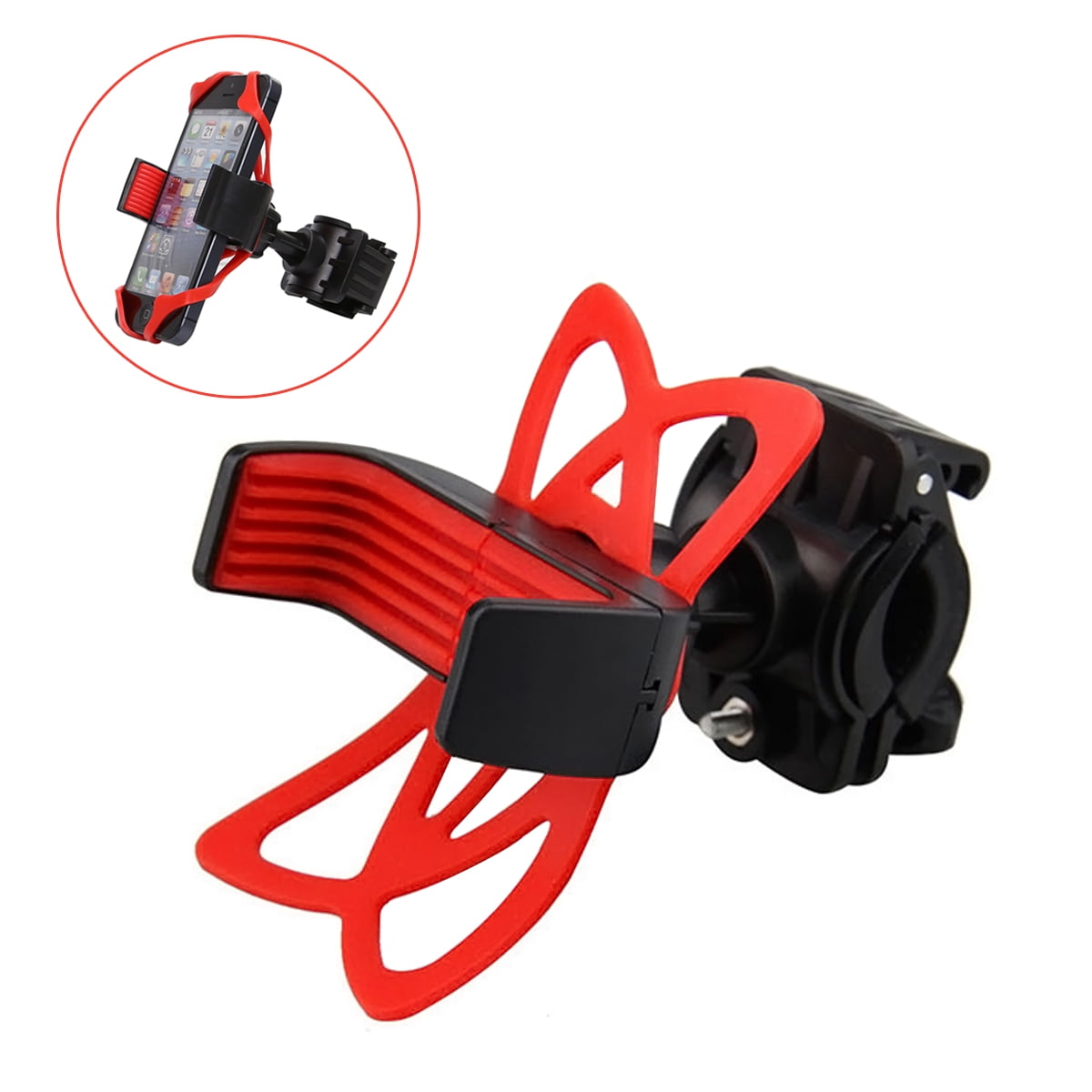FOLOYORI Motorcycle Phone Holder Universal Application Vibration Protection Tool-free Installation for Road Biking 1Set