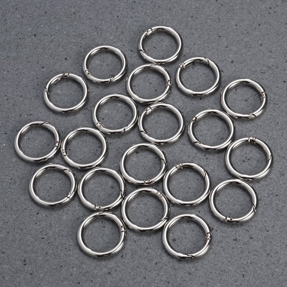 FOLOYORI Open Jump Rings Silver 20 Pcs Zinc Alloy Jewelry Making Findings 4.0x28mm