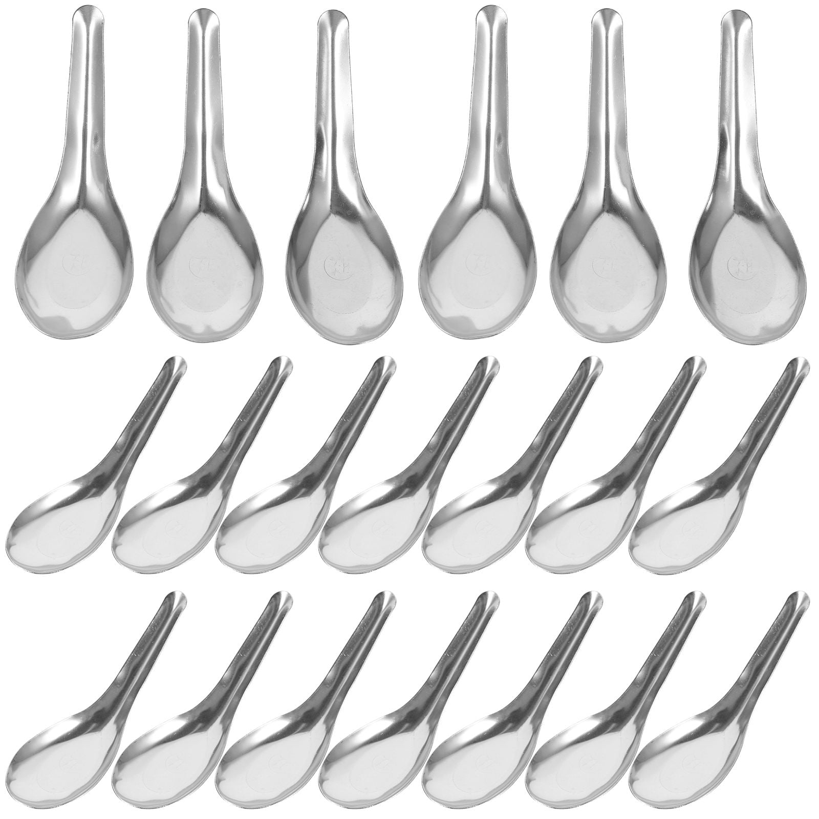FOLOYORI 50pcs Elegant Soup Spoon Stainless Steel Dining Utensil for Party