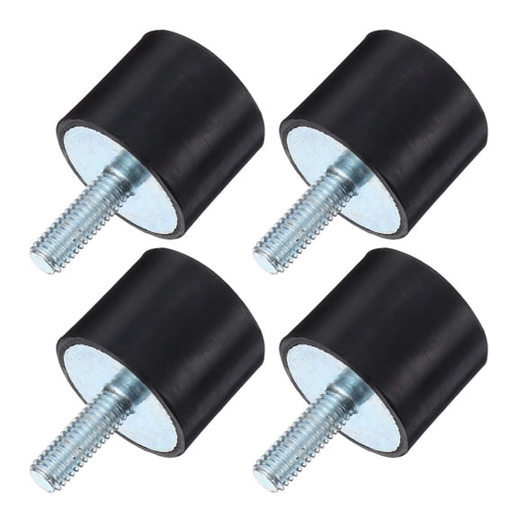 FOLOYORI Black Rubber Mounts Anti- Shock Absorbers for Machines, 4 Pcs Rubber Damping Isolators