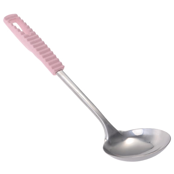 FOLOYORI Serving Spoons for Cooking Soup Spoon Stainless Steel with Ergonomic Handle for Home Kitchen 1Pcs