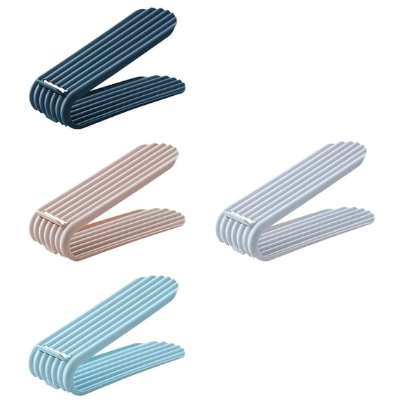 FOLOYORI 4Pcs Stackable Shoe Organizer Rack with Thickened Plastic Material for Home Storage