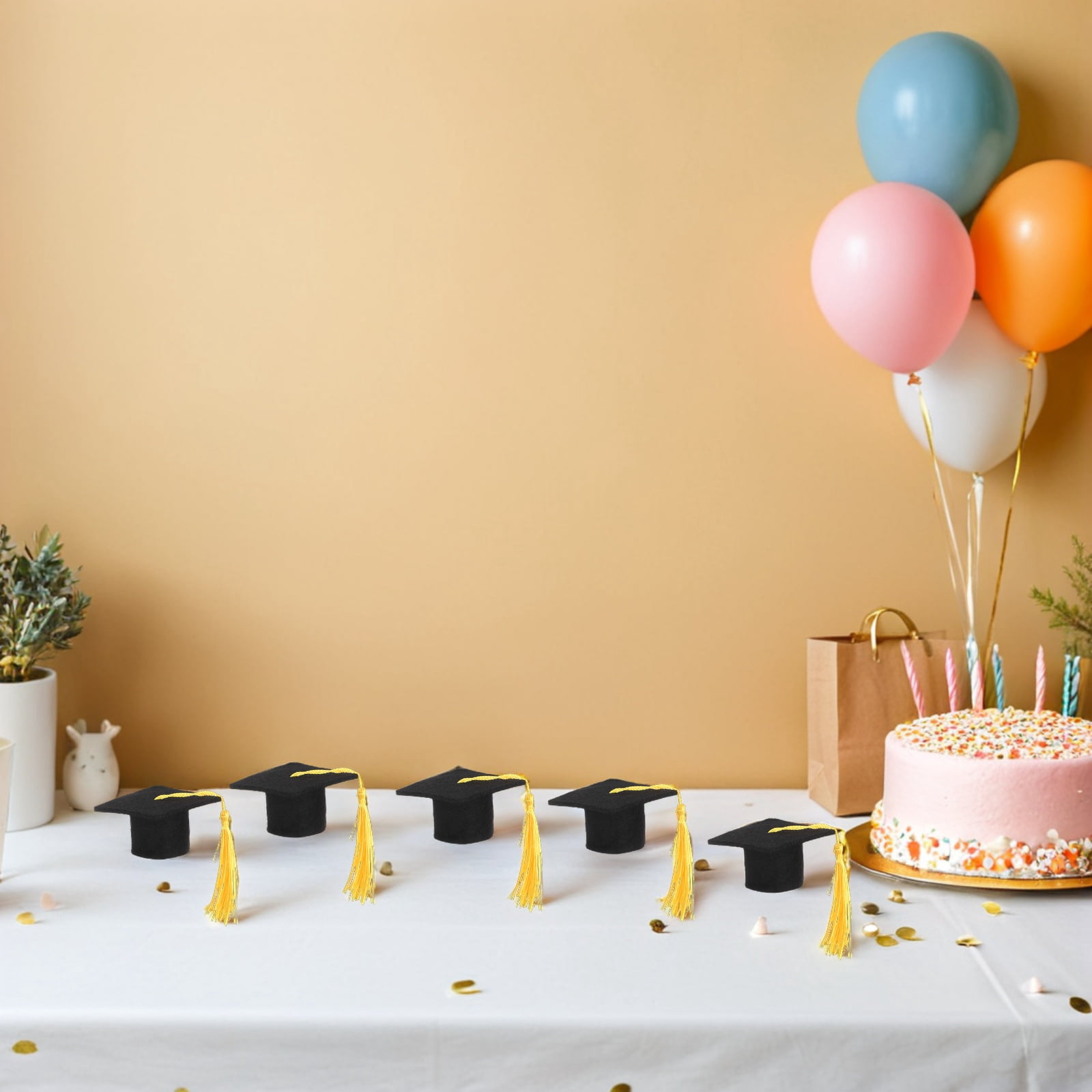 FOLOYORI Small Graduation Hat Cake Decorations, 12 Pcs for Party ...