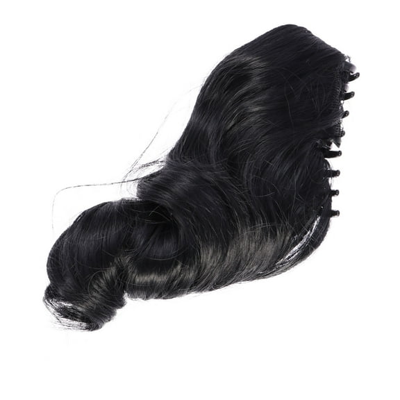 FOLOYORI Wig Ponytail Ponytail Hair Extensions 1Pack Black 30x5x4cm High Temperature Fiber