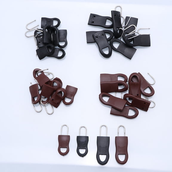 FOLOYORI 2-Pack Black Resin and Zinc Alloy Anti- Zipper Slider for Bag Repair and Replacement