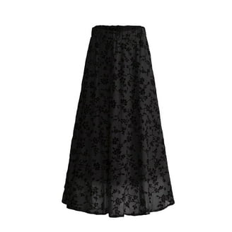 Madden NYC Women's and Women's Plus Sequin Velvet Maxi Skirt