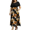 thumbnail image 1 of FOLUNSI Women Plus Size Dresses Short Sleeve Loose Ribbed Casual Long Maxi Dresses with Pockets M-4X, 1 of 6