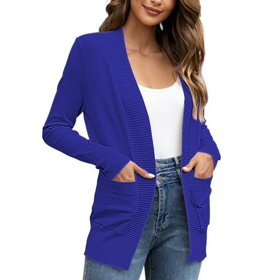 FOLUNSI Women's Cardigan Casual Lightweight Knit Cardigan Sweaters of Female s-2x