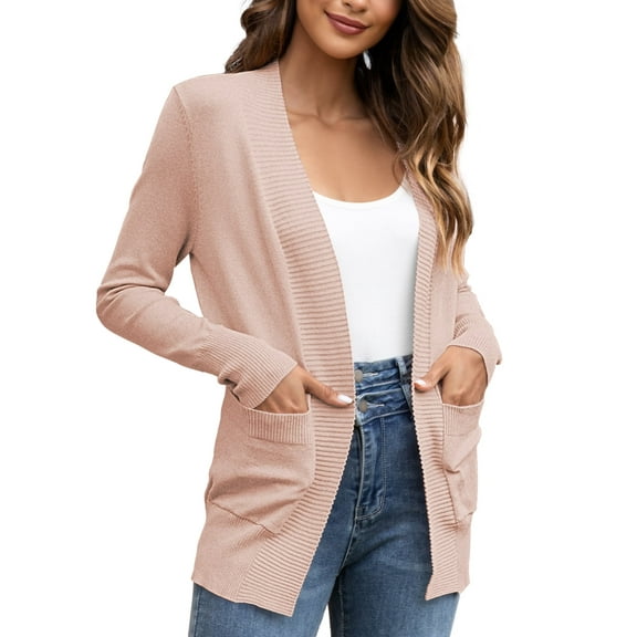 FOLUNSI Women's Cardigan Casual Lightweight Knit Cardigan Sweaters of Female s-2x