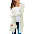 FOLUNSI Women's Hooded Long Sleeve Open Front Cardigan Long Sweaters with Pockets SXL