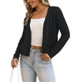 thumbnail image 1 of FOLUNSI Women's Long Sleeve Cropped Cardigans Sweaters Jackets Open Front Short Shrugs for Dresses, 1 of 10
