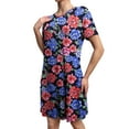 thumbnail image 1 of FOLUNSI Women's Plus Size Nightgown Sleepwear Short Sleeves Round neck Shirt Casual Print Nightshirt S-3X, 1 of 5