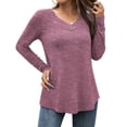 thumbnail image 1 of FOLUNSI Casual Floral Henley Shirt Knit - V-Neck Short Sleeve Blouse - M-4X, 1 of 7