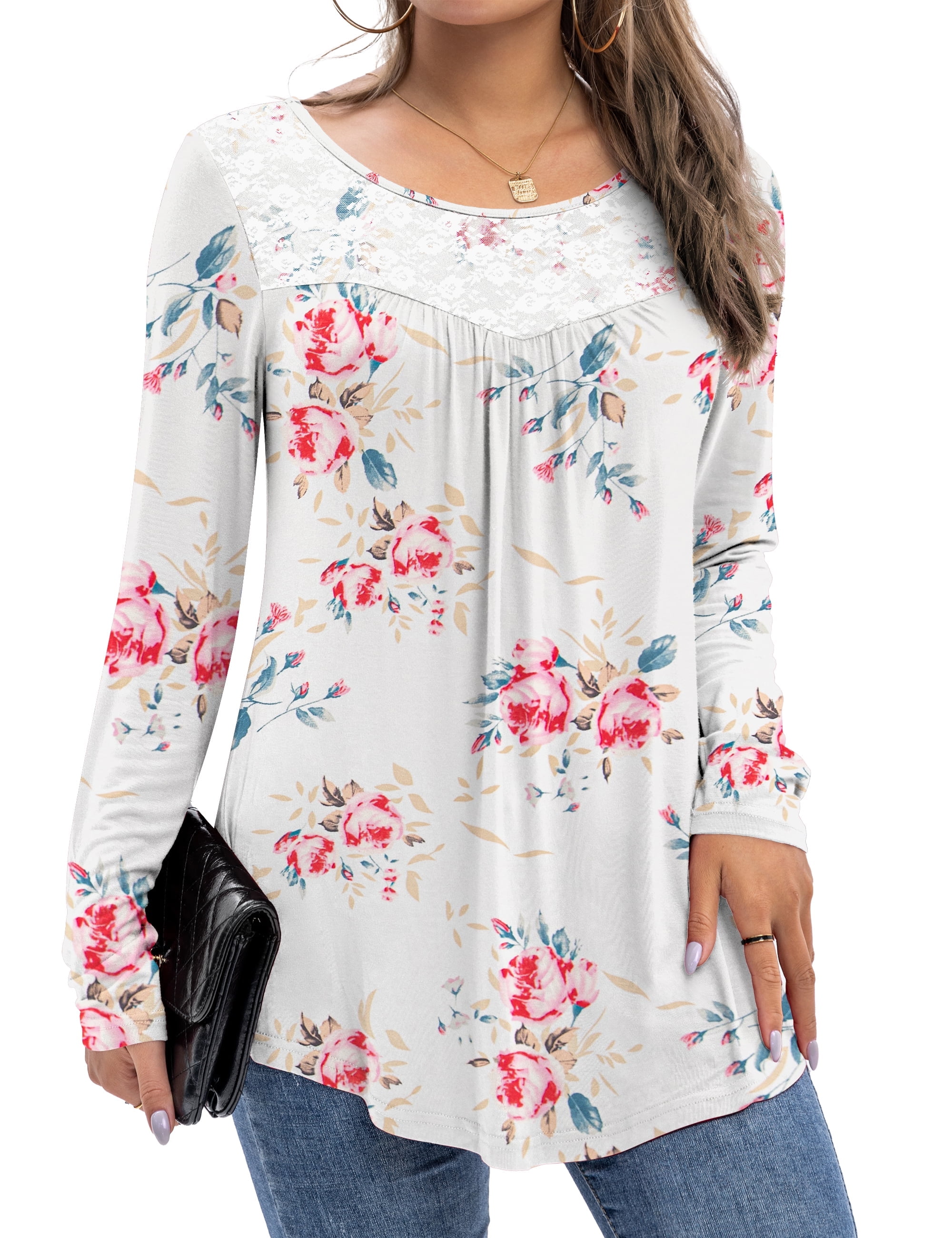 Plus Pleated Long Sleeve Curvy Top