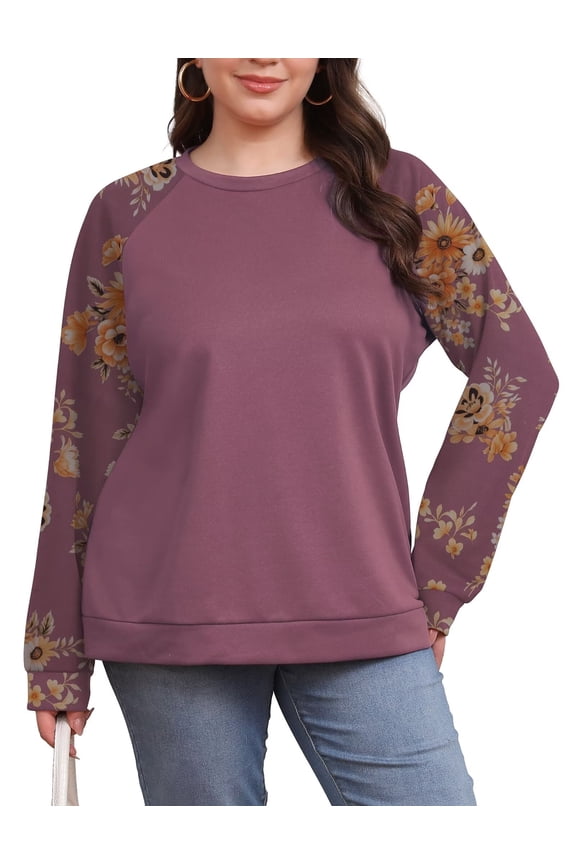 Pullover Sweatshirt - Crew Neck, Long Sleeve - Women's Plus 2XL