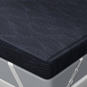 FOLVUTY 3” Full Extra Firm Memory Foam Mattress Topper Infused with Cooling Gel, Removable Washable Cover, Pressure Relief, Non-Slip, CertiPUR-US, Black