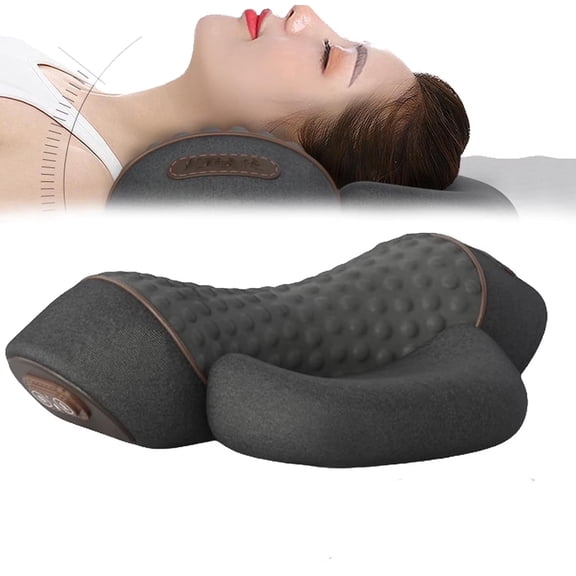 FOLYX Pillow Massage Neck, 3-in-1 Neck Massager Pillow with Heat & Electric Cervical Traction, Heated Massage for Relieves Neck and Shoulder Pain for Home & Office