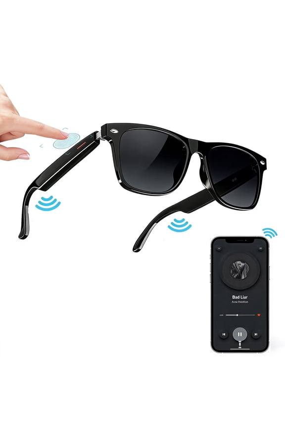 Smart Glasses, Polarized Sunglasses with Bluetooth Speaker,Clear Call, Remote Control for Taking Photos,Outdoor UV Protection for Traveling and Driving