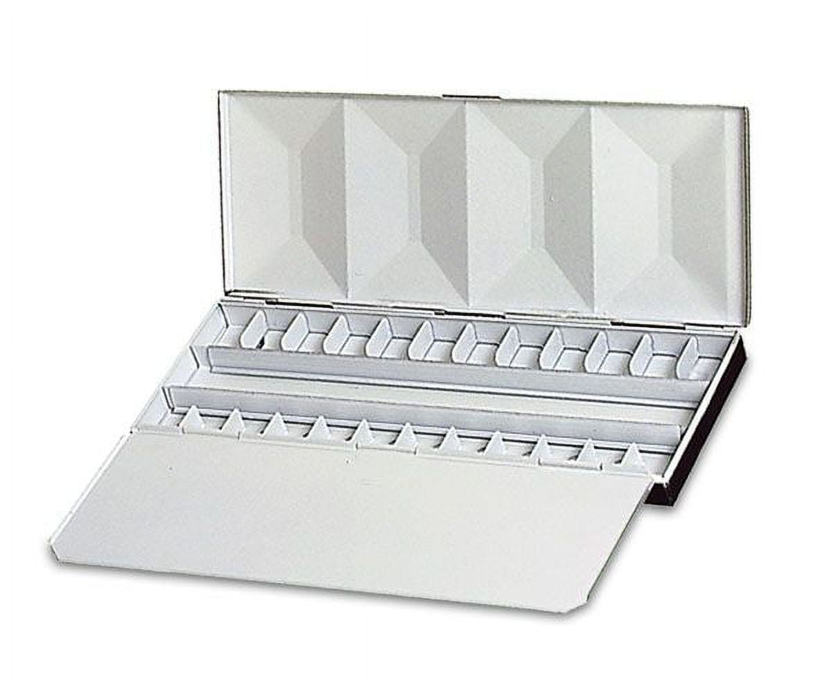 Empty Metal Watercolor Box With Fold-Out Palette
