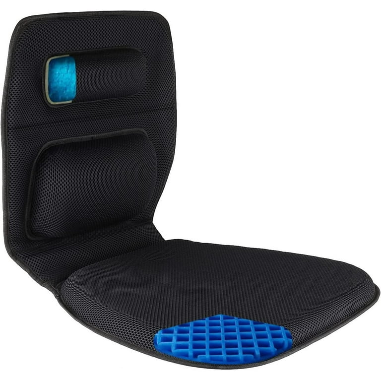 FOMI Firm Gel Foam Back Support (14 x 15) Care | Upper Lower Thoracic and  Lumbar Support for Car, Home, Office Chair | Promotes Healthy Posture