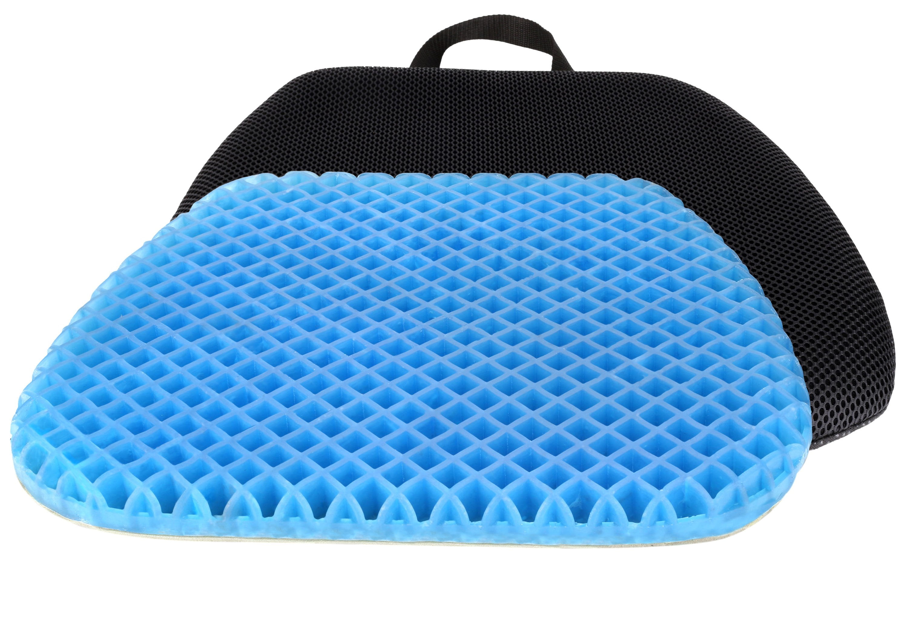 FOMI Premium All Gel Orthopedic Seat Cushion Pad 17" x 15" for Car, Office Chair, Wheelchair, or Home. Pressure Sore Relief. Ultimate Gel Comfort, Prevents Sweaty Bottom, Durable, Portable