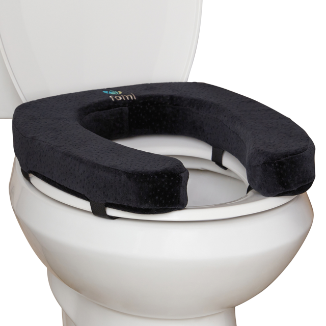 FOMI Toilet Seat Cushion Strap Secured Comfortable Toilet Seat Riser Pad for Elongated and