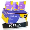 thumbnail image 1 of FOMIN Travel Deodorant Wipes - 50 Count - Calming Lavender and Chamomile - pH Balanced, Hypoallergenic Mini Deodorant Wipes For Women and Men - Plastic-Free, Individually Wrapped Underarm & Body Wipe, 1 of 6
