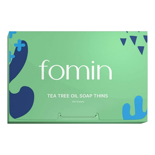FOMIN Paper Soap Sheets for Hand Washing (100 Sheets) Tea Tree