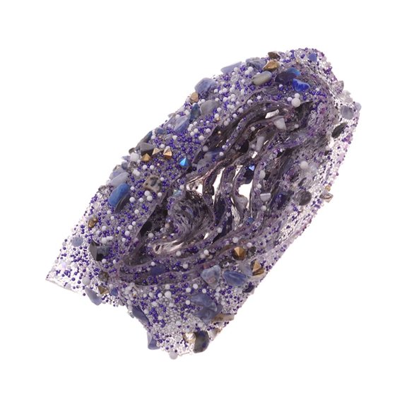 FOMIYES 1 Meter Rhinestone Chain Trim for Dress Sash Belt Purple Bling Decorative Sewing on for Ladies