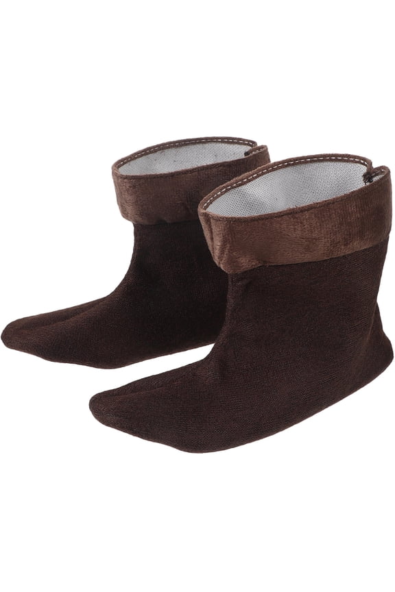 1 Pair Plush Waterproof Rain Boot Liners for Winter Activities and Rainy Days
