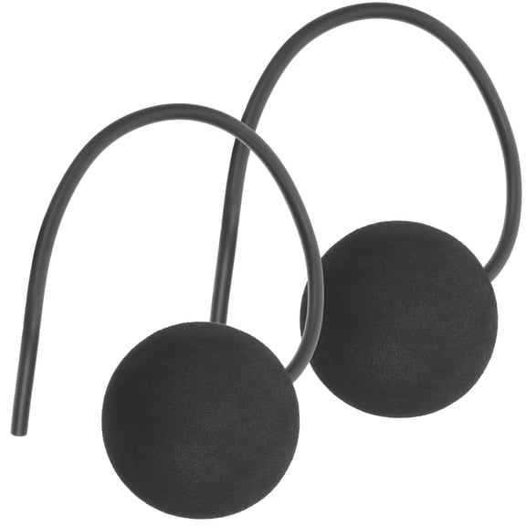 FOMIYES 1Pair Indoor Jumping Rope Ball Black Eva Cordless Fitness Accessory for Arm Strengthening
