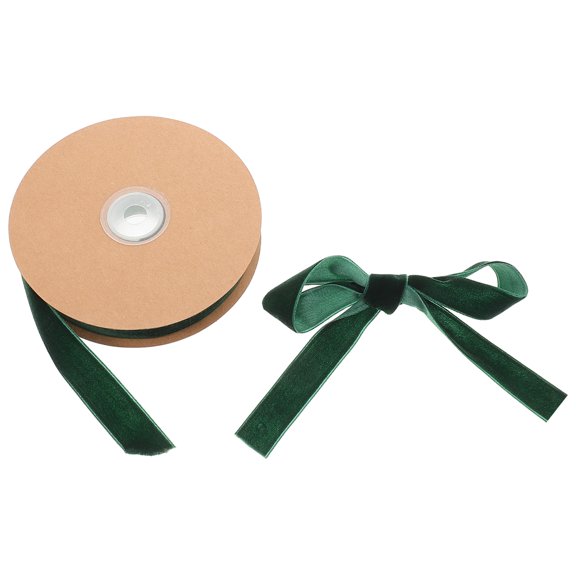 FOMIYES Soft Green Fluffy Ribbon with Single Sided Flocking for Craft Use