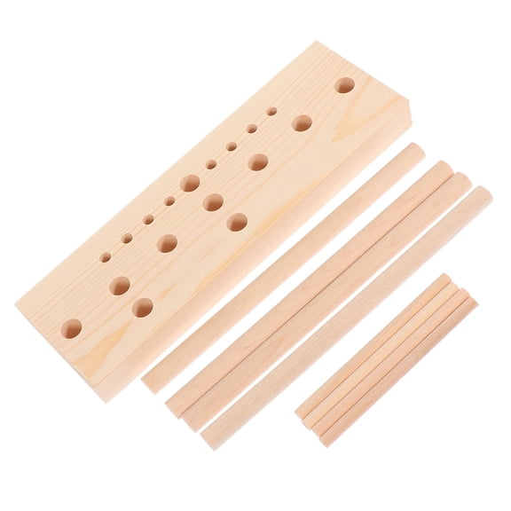 FOMIYES Beige Bow Maker Set with Adjustable Pegs and Rectangular Board for Wreaths, Wrapping, and Decorative Bow Crafting