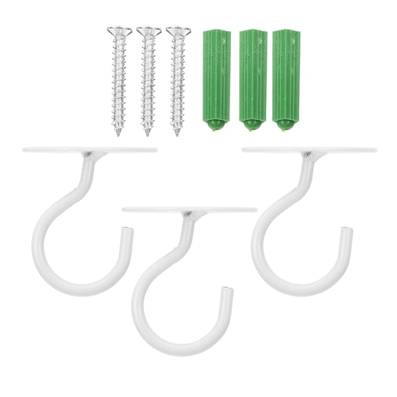 FOMIYES Metal Ceiling Hooks for Hanging Flower Pots, Plant Hangers, Planter Hooks - Set for Indoor Outdoor Use