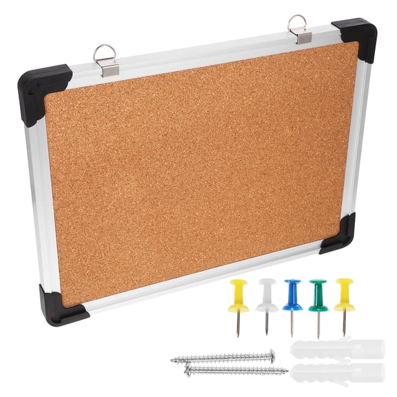 FOMIYES 1 Set Decorative Cork Bulletin Board Notice Board for Wall Home Office Use 11.99X0.86in