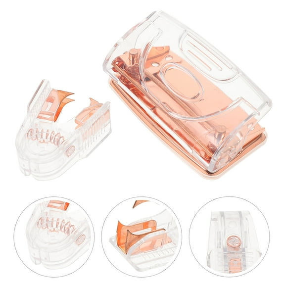 FOMIYES 1 Set Hole Punch Paper Perforating Tool Transparent 4.5In X 2.5In X 6.0In