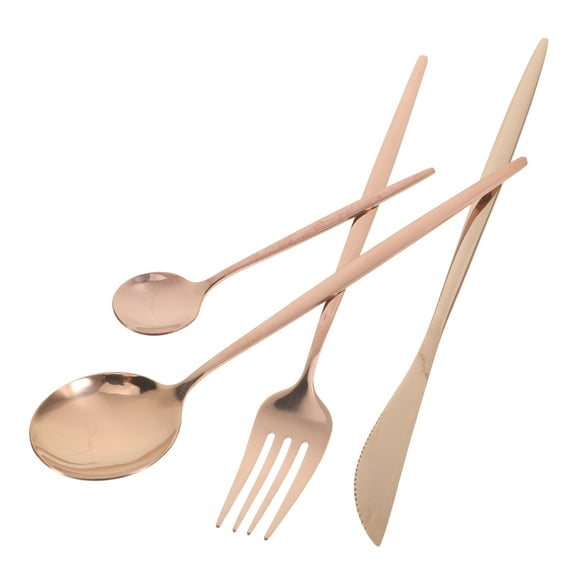FOMIYES Vintage Silverware Set Tableware Set Stainless Gold Eating Restaurant 1 Set