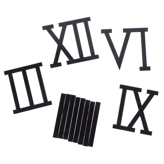 FOMIYES Black Mirror Acrylic Clock Numbers, Self-Adhesive, for Wall Clock Projects
