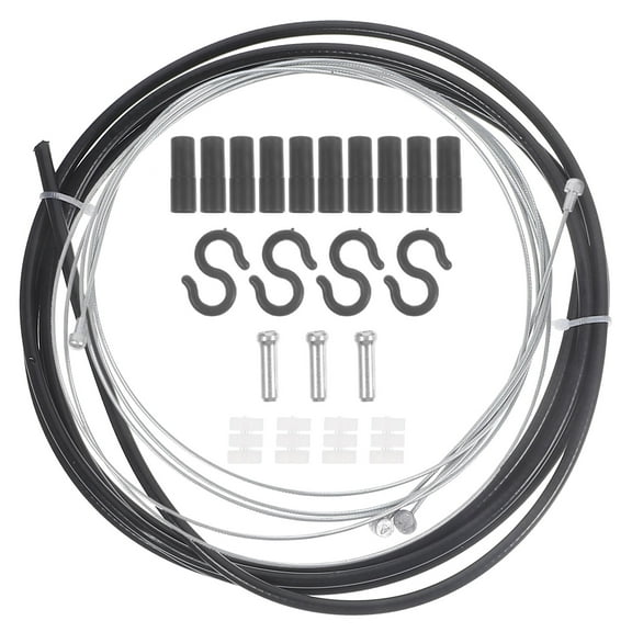 FOMIYES 1 Set of Black Bike Brake Cables for Mountain Bikes Made of Galvanized Steel and Rubber Durable and