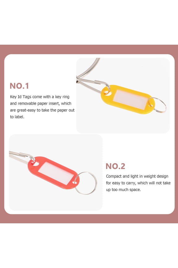 Assorted Identification Tags Set for School Keys, and Easy to Use Key Labels