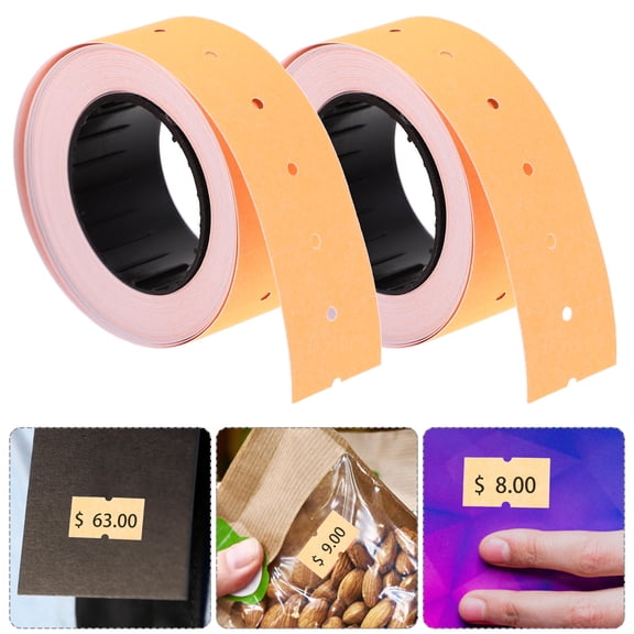 FOMIYES 10 Rolls Clear Printing Self-adhesive Marking Stickers for Business Exhibition and Restaurant 8.25X1.97X1.97in